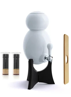 OVOPUR Lille water dispenser with black wooden base