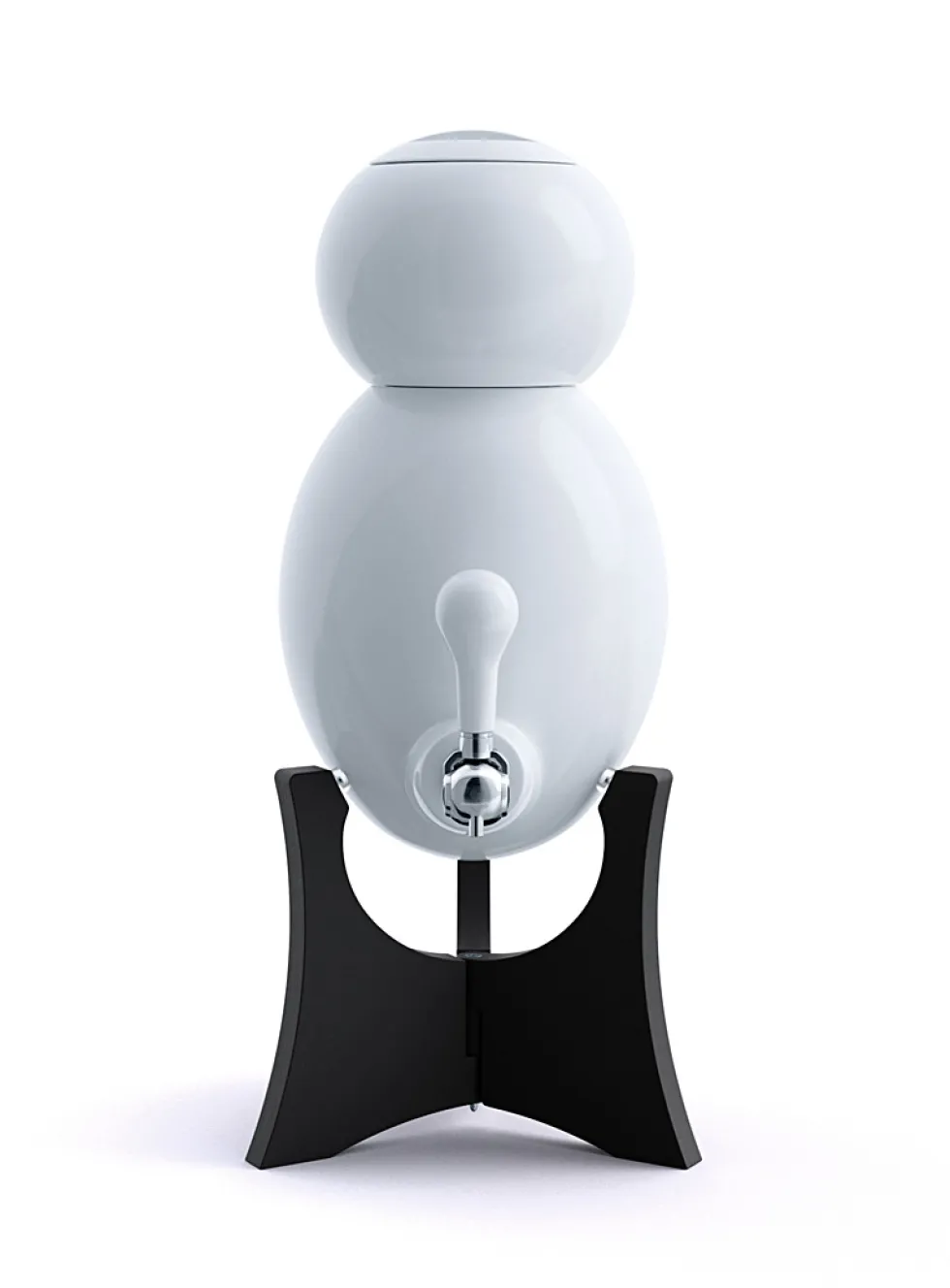 OVOPUR Lille water dispenser with black wooden base
