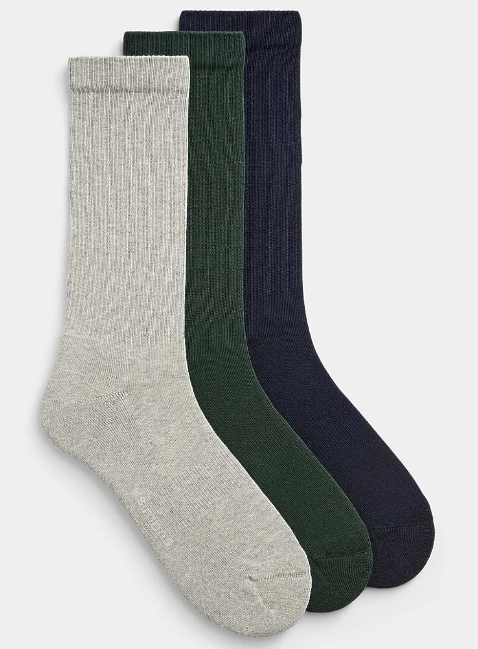 Padded stretch ribbed socks