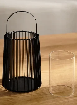 Painted metal large mesh lantern