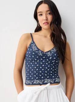 Paisley cropped cami