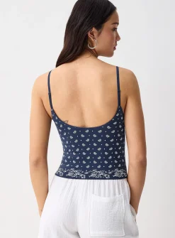 Paisley cropped cami