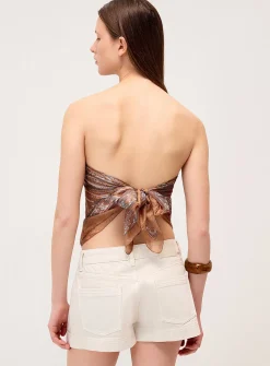 Paisley pattern pure silk scarf