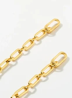 Paperclip-link gold chain