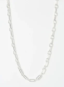 Paperclip-link silver chain