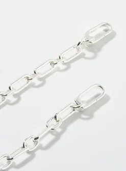 Paperclip-link silver chain