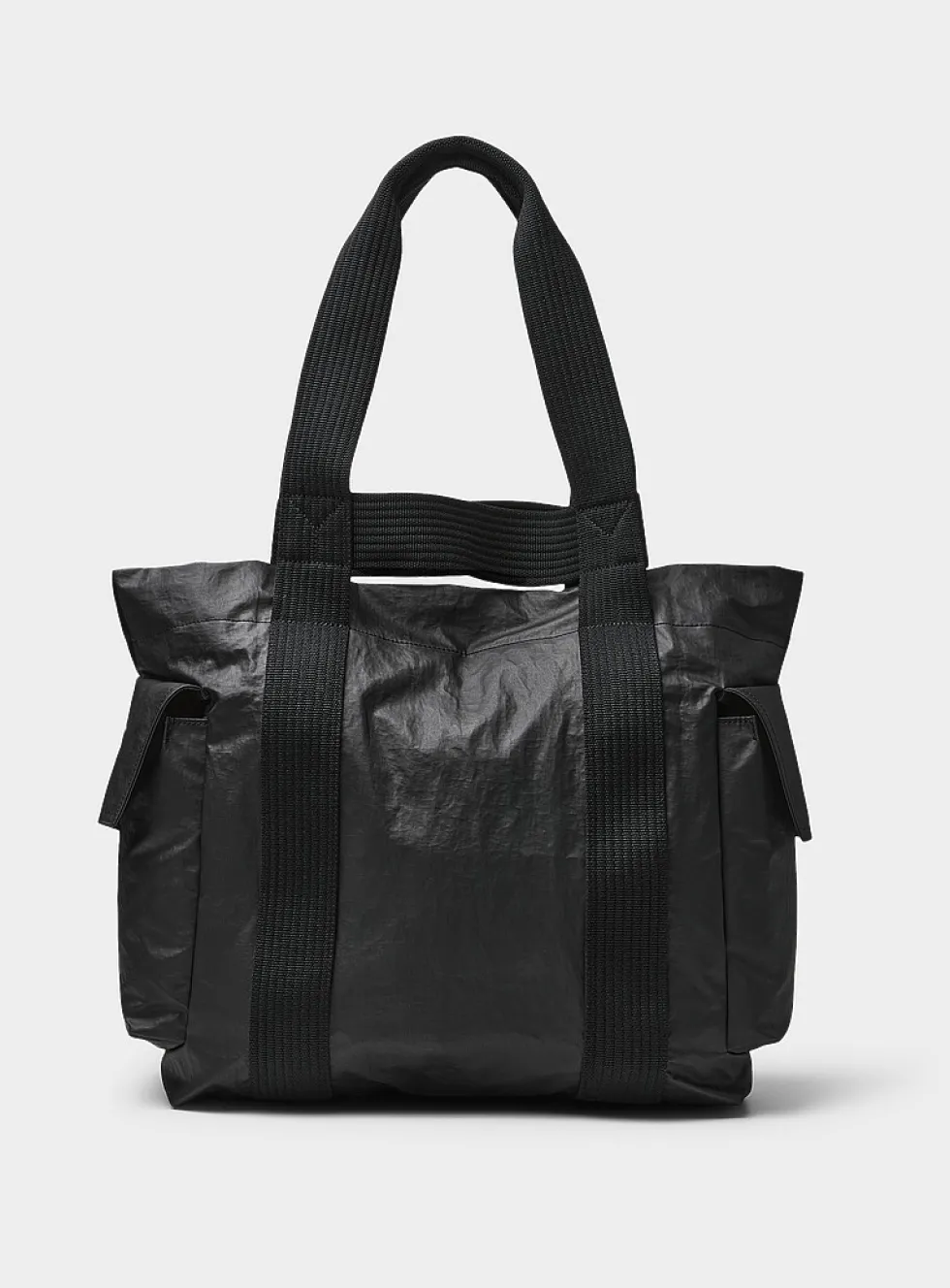 Paper-effect canvas tote