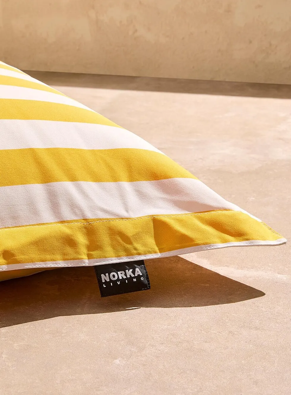 Parasol-stripe floating beanbag chair