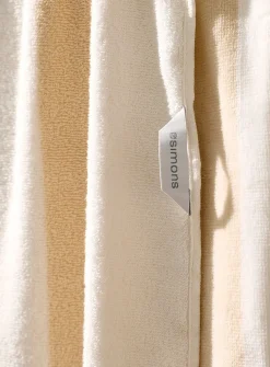 Parasol-stripe organic cotton beach towel