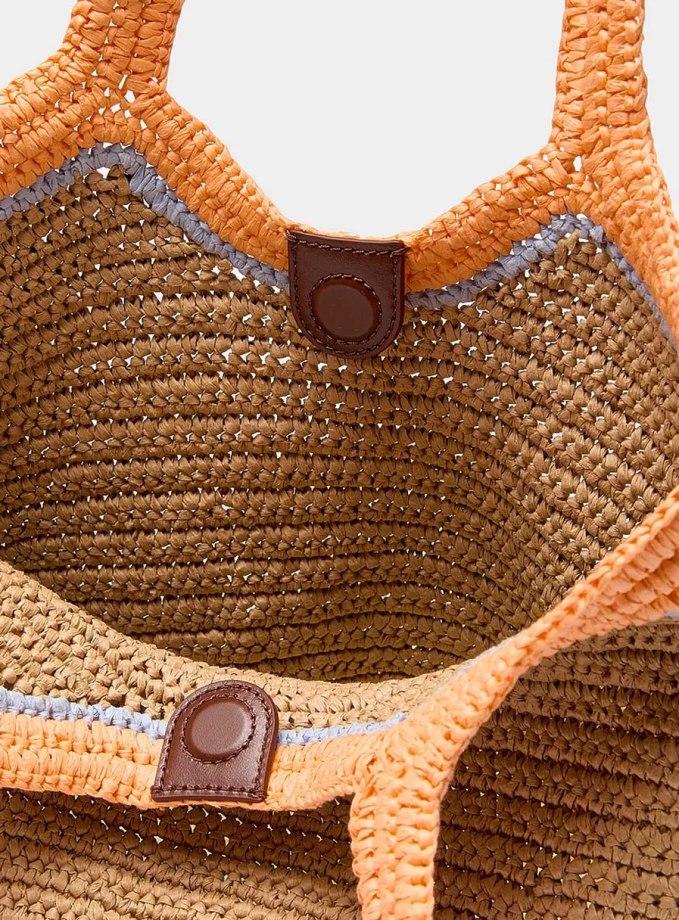Pastel raffia tote