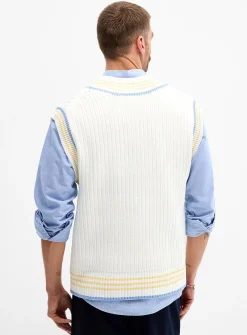 Pastel-accent tennis tank