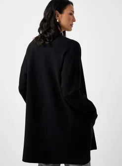 Patch pocket open cardigan