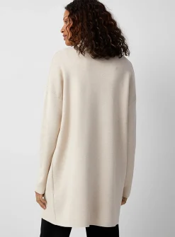 Patch pocket open cardigan