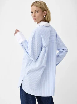 Patch pocket oversized Oxford shirt