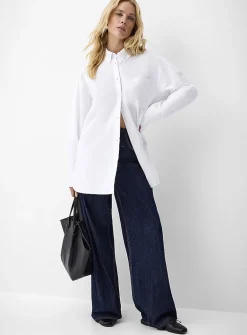 Patch pocket oversized Oxford shirt
