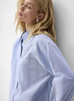Patch pocket oversized Oxford shirt