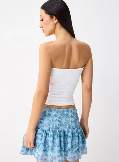 Patterned chiffon miniskirt