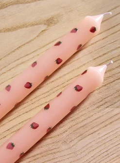 Patterned elongated candles