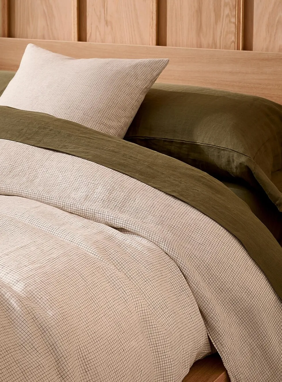 Patterned pure European linen duvet cover