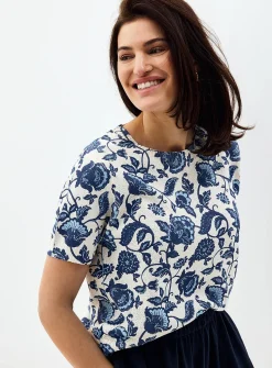 Patterned soft boxy-fit sweater
