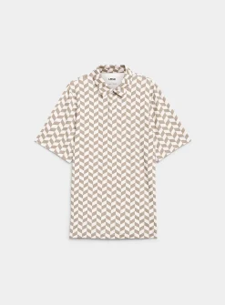 Patterned textured golf polo