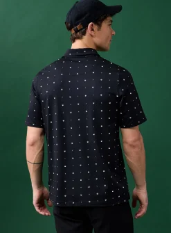 Patterned textured golf polo
