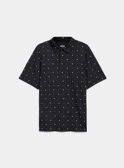 Patterned textured golf polo