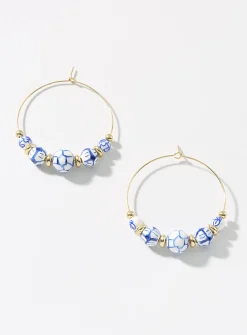 Patterned-bead large hoops