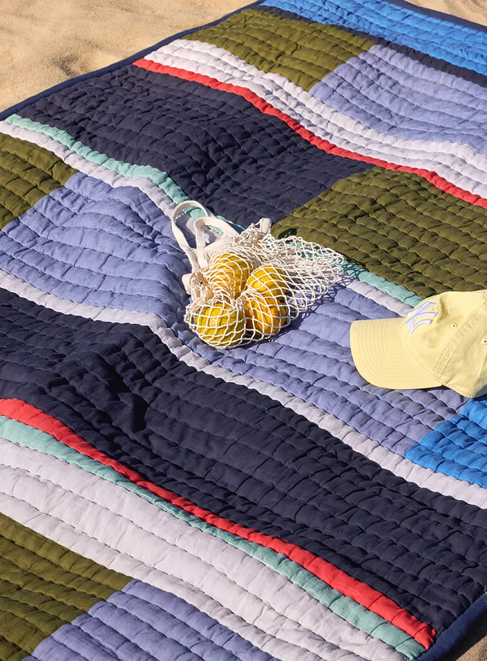 Pavilion colour blocks quilted blanket