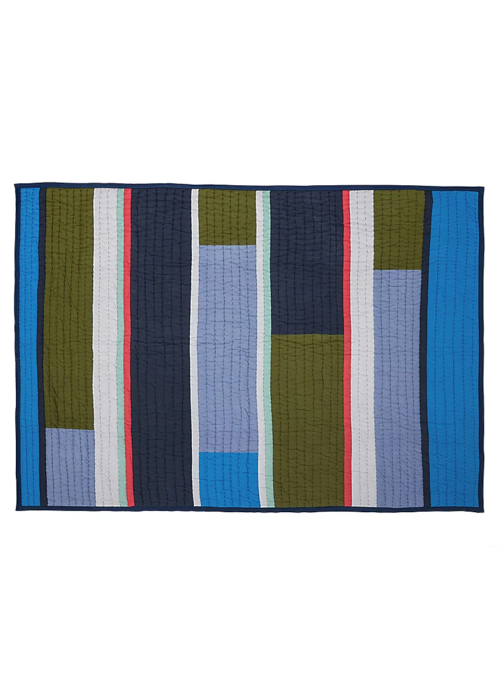 Pavilion colour blocks quilted blanket