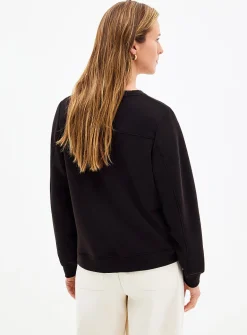 Peachskin crew-neck sweatshirt