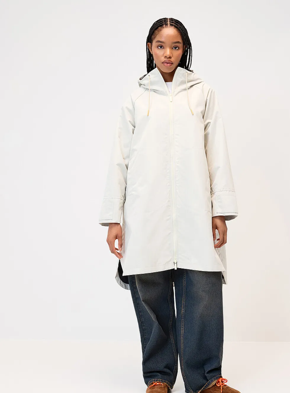 Peachskin raincoat