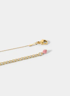 Pearl and faceted stones fine chain