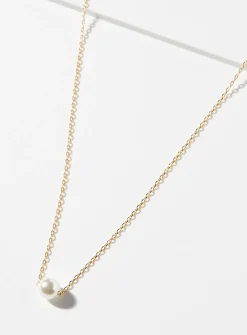 Pearl charm necklace