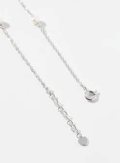 Pearly bead station necklace