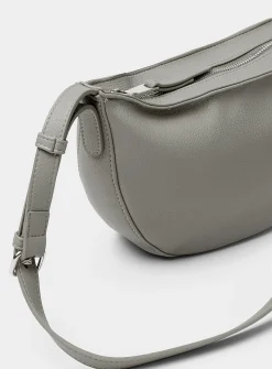 Pebbled half-moon bag