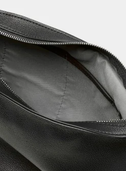 Pebbled half-moon bag
