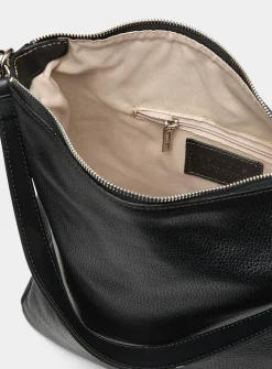 Pebbled leather minimalist hobo bag