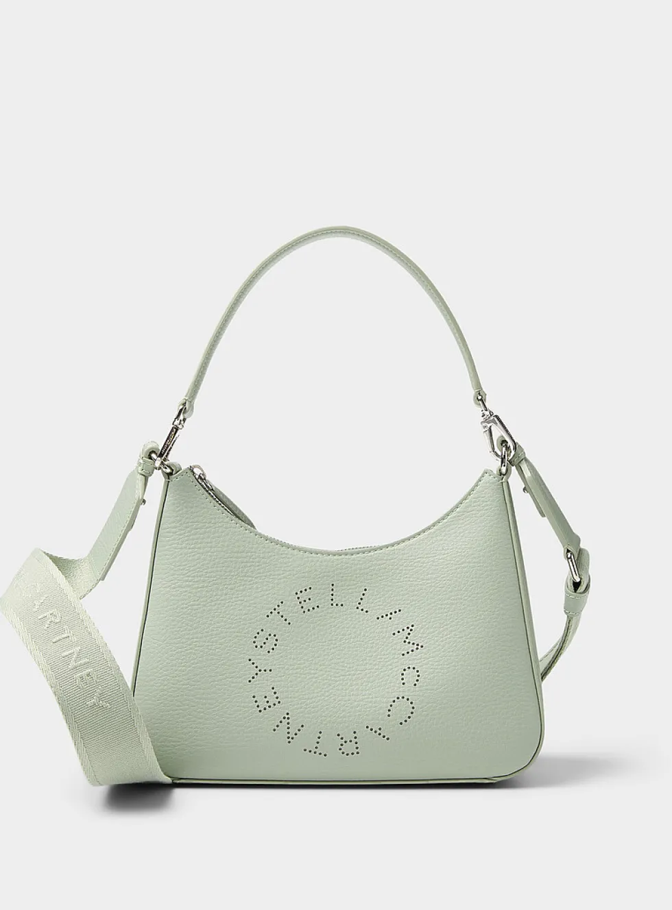 Perforated logo mint shoulder bag