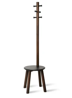 Pillar stool and coat rack