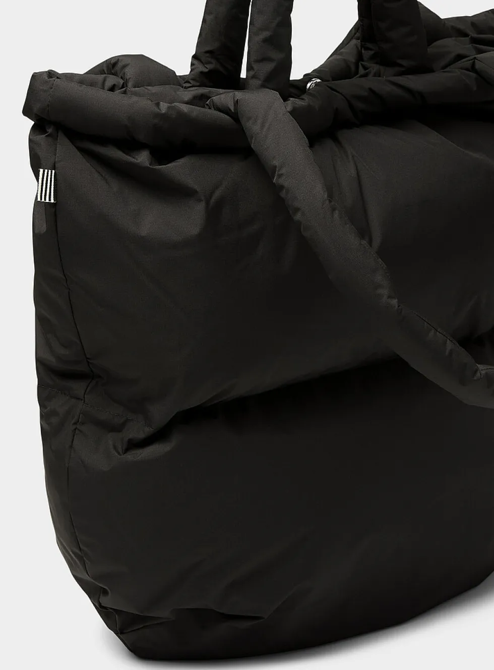 Pillow rugged fabric puffy tote bag