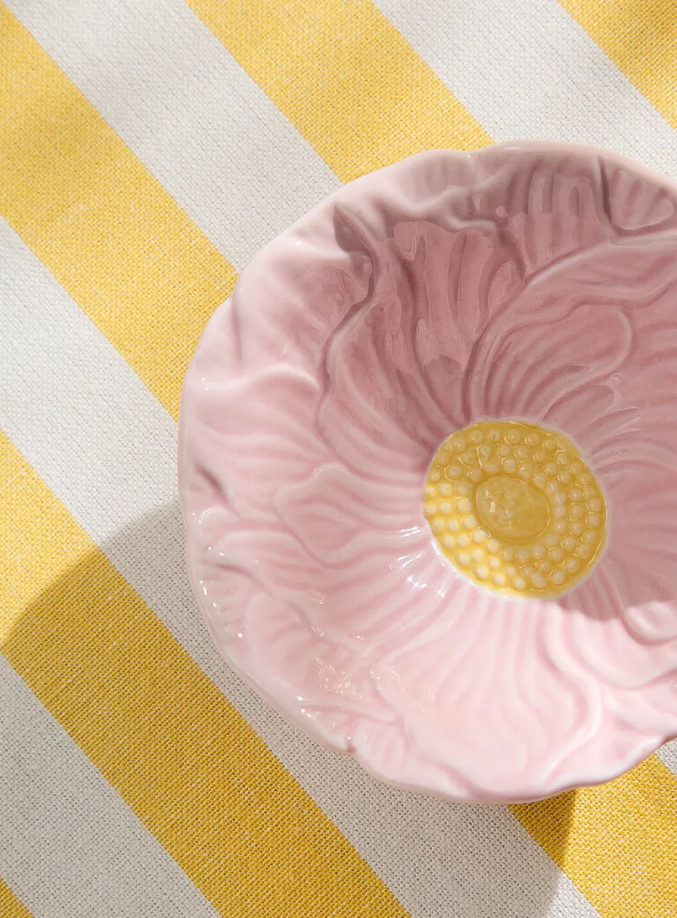 Pink flower pinch bowl