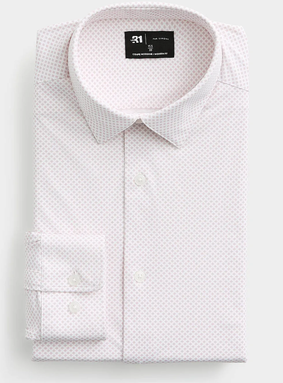 Pink micro-flower shirt