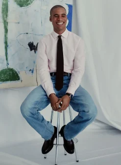 Pink-stripe Oxford shirt