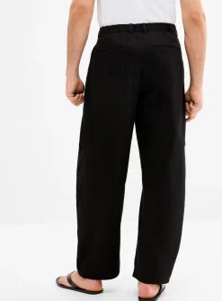 Pinstripe wide-leg pant