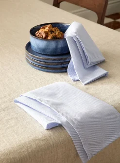 Pinstriped napkins
