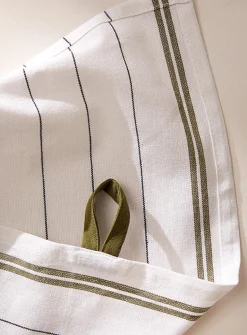 Pinstriped tea towels