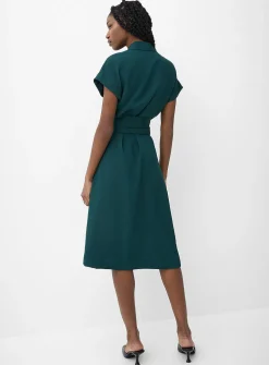 Piqué wrap dress
