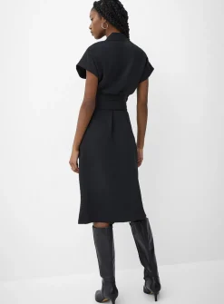 Piqué wrap dress