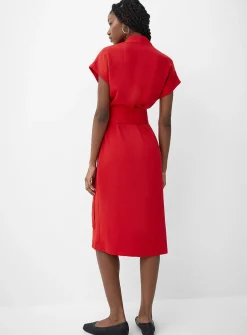 Piqué wrap dress
